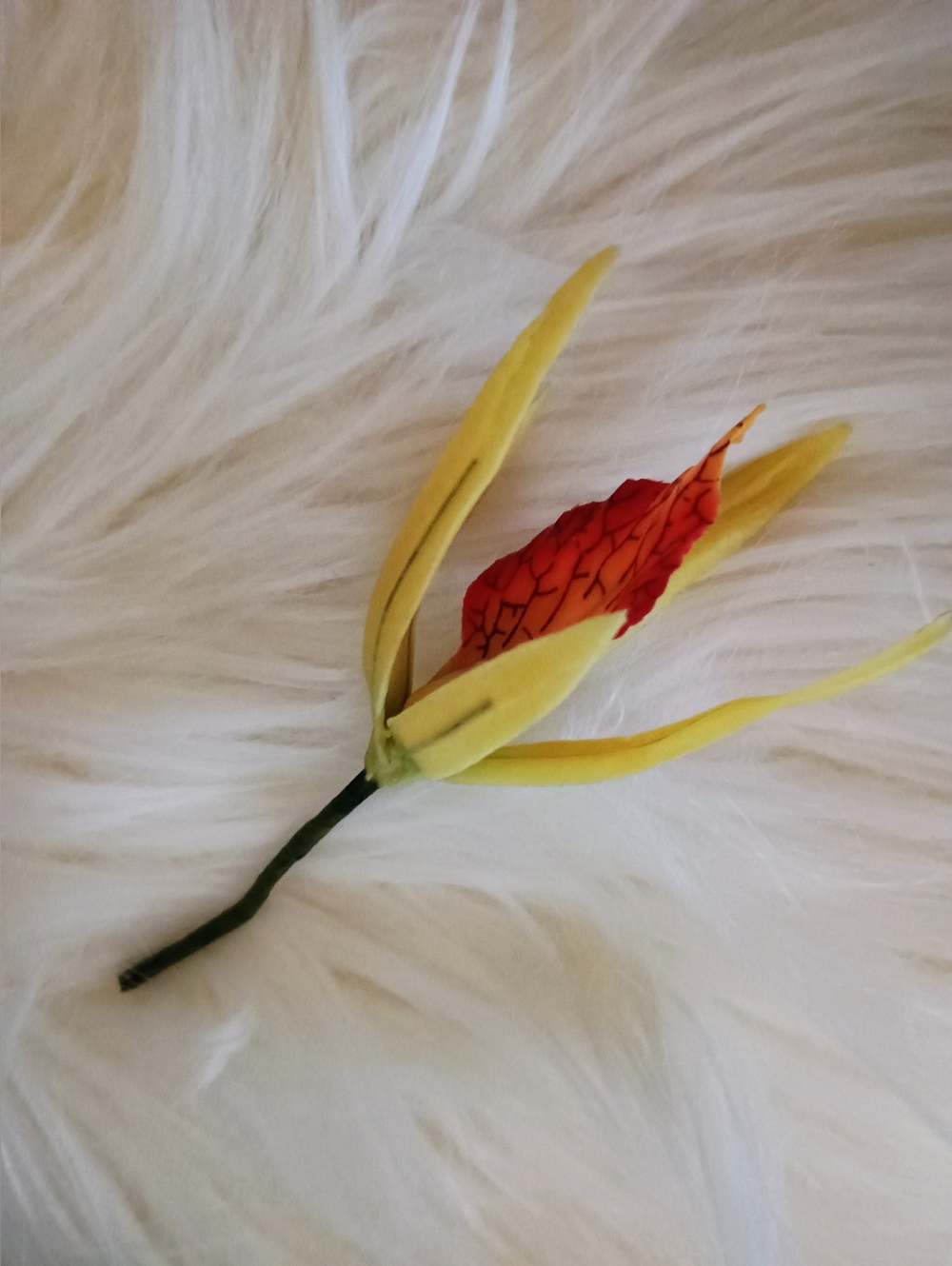 NWOT Yellow, Orange & Red Faux Floral Stems